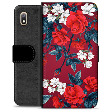 Custodia a Portafoglio Premium per Samsung Galaxy A10 - Fiori Vintage