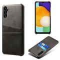 Custodia in Plastica Rivestita per Samsung Galaxy A14/A14 5G con Tasche per Carte - Nera