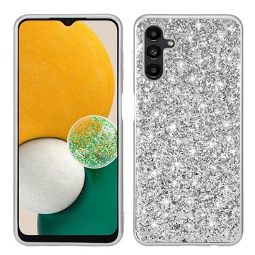 Custodia ibrida per Samsung Galaxy A15 Serie Glitter - Color Argento