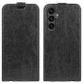 Custodia Flip Verticale con Slot per Schede per Samsung Galaxy A15 - Nera