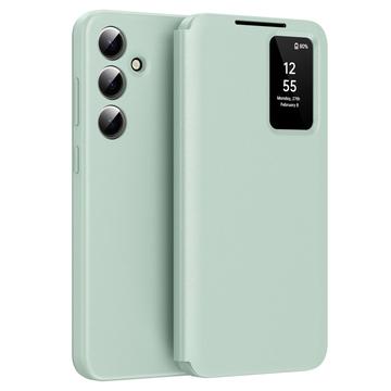 Custodia Flip Samsung Galaxy A16 Smart Clear View con slot per schede - Verde chiaro