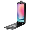Custodia Flip Verticale con Slot per Schede per Samsung Galaxy A16 - Nera