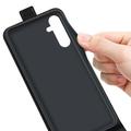 Custodia Flip Verticale con Slot per Schede per Samsung Galaxy A16 - Nera