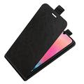 Custodia Flip Verticale con Slot per Schede per Samsung Galaxy A16 - Nera