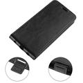 Custodia Flip Verticale con Slot per Schede per Samsung Galaxy A16 - Nera