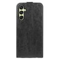 Custodia Flip Verticale con Slot per Schede per Samsung Galaxy A16 - Nera