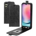 Custodia Flip Verticale con Slot per Schede per Samsung Galaxy A16 - Nera