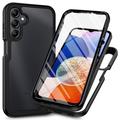 Custodia per Samsung Galaxy A17 serie 360 Protection - nera / trasparente
