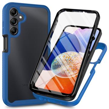 Custodia per Samsung Galaxy A17 serie 360 Protection - Blu / trasparente