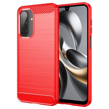 Custodia in TPU spazzolato per Samsung Galaxy A17 - Fibra di Carbonio