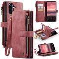 Custodia a Portafoglio Multifunzionale Caseme C30 per Samsung Galaxy A17 - Rossa