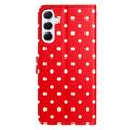 Custodia a portafoglio per Samsung Galaxy A17/A26 con motivo a pois - Rossa