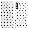 Custodia a portafoglio per Samsung Galaxy A17/A26 con motivo a pois - Bianca
