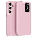 Custodia Samsung Galaxy A17 Smart Clear View con slot per schede - Rosa