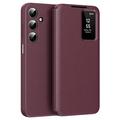 Custodia Samsung Galaxy A17 Smart Clear View con slot per schede - Rosso vino