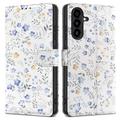 Custodia a portafoglio con magnete e supporto Tech-Protect per Samsung Galaxy A17 - Fiori di primavera