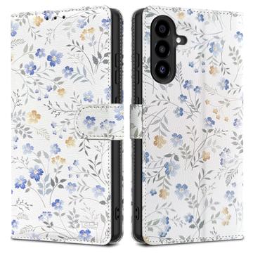 Custodia a portafoglio con magnete e supporto Tech-Protect per Samsung Galaxy A17 - Fiori di primavera