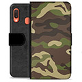 Samsung Galaxy A20e Custodia Portafoglio - Camouflage