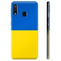 Custodia in TPU per Samsung Galaxy A20e con bandiera ucraina - gialla e azzurra