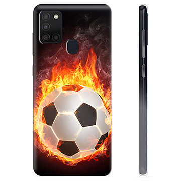 Custodia in TPU per Samsung Galaxy A21s - Football Flame