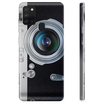 Samsung Galaxy A21s Custodia TPU - Fotocamera Retrò