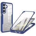 Custodia per Samsung Galaxy A26 serie 360 Protection - Blu / trasparente