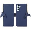 Custodia a Portafoglio in Pelle con RFID per Samsung Galaxy A26 - Blu