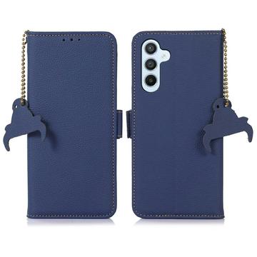 Custodia a Portafoglio in Pelle con RFID per Samsung Galaxy A26 - Blu