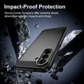 Custodia in TPU spazzolato per Samsung Galaxy A27 - Fibra di Carbonio - Nera
