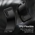 Custodia in TPU spazzolato per Samsung Galaxy A27 - Fibra di Carbonio - Nera