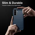 Custodia in TPU spazzolato per Samsung Galaxy A27 - Fibra di Carbonio - Blu