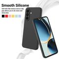 Custodia in silicone liquido con cinghia a mano per Samsung Galaxy A27 - Nera