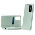 Custodia Flip Samsung Galaxy A27 Smart Clear View con slot per schede - Verde chiaro
