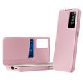Custodia Samsung Galaxy A27 Smart Clear View con slot per schede - Rosa