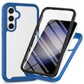 Custodia per Samsung Galaxy A36/A56 serie 360 Protection - Blu / trasparente