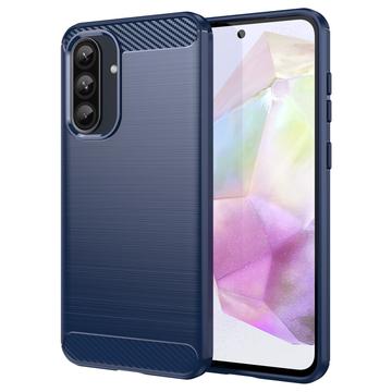 Custodia in TPU Spazzolato per Samsung Galaxy A36/A56 - Fibra di Carbonio