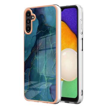 Custodia in TPU elettrolitico per Samsung Galaxy A36 con motivo marmorizzato IMD - verde