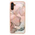 Custodia in TPU elettrolitico per Samsung Galaxy A36 con motivo marmorizzato IMD - rosa