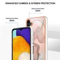 Custodia in TPU elettrolitico per Samsung Galaxy A36 con motivo marmorizzato IMD - rosa