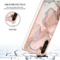 Custodia in TPU elettrolitico per Samsung Galaxy A36 con motivo marmorizzato IMD - rosa