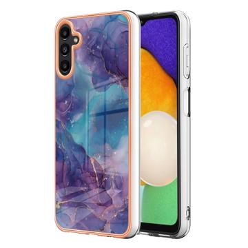 Custodia in TPU elettrolitico per Samsung Galaxy A36 con motivo marmorizzato IMD - viola