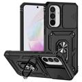 Custodia ibrida con anello rotante e protezione per fotocamera per Samsung Galaxy A36 - Nera