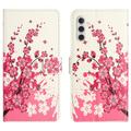 Custodia a Portafoglio Serie Style per Samsung Galaxy A36 - Fiori Rosa