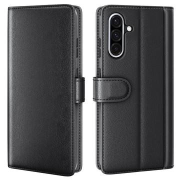 Custodia in pelle a portafoglio per Samsung Galaxy A36/A56 con cavalletto - nera