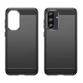 Custodia in TPU spazzolato per Samsung Galaxy A37 - Fibra di Carbonio - Nera