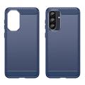 Custodia in TPU spazzolato per Samsung Galaxy A37 - Fibra di Carbonio