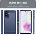 Custodia in TPU spazzolato per Samsung Galaxy A37 - Fibra di Carbonio