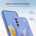 Custodia in TPU con motivo floreale per Samsung Galaxy A37 - Viola
