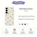 Custodia sottile in TPU con motivo a cuore per Samsung Galaxy A37 - Bianca / Nera