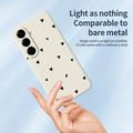 Custodia sottile in TPU con motivo a cuore per Samsung Galaxy A37 - Bianca / Nera